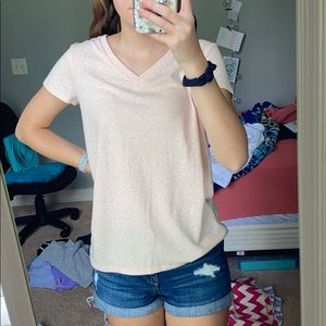 Light Pink Mossimo V-Neck Shirt